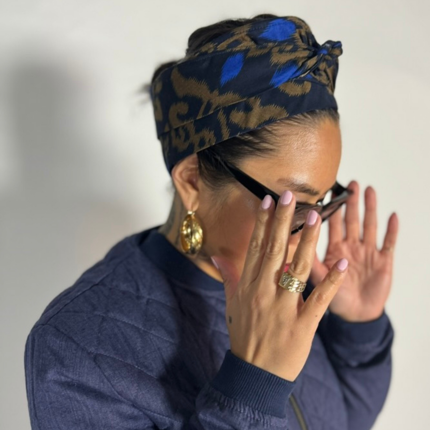 HEADWRAP [BLUE/GOLD]